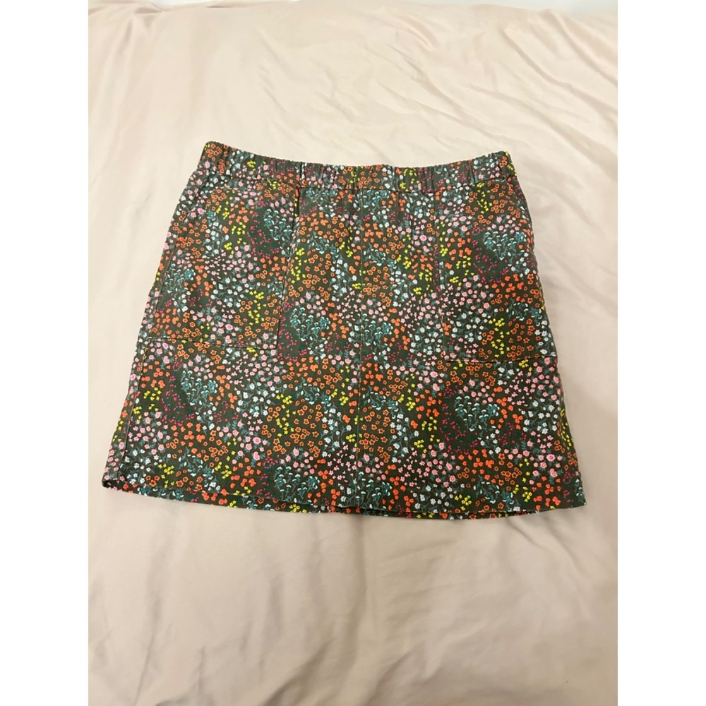 Lands' End Skort Women' 12P Calico Floral Green Cottagecore Country Girl Green - Picture 16 of 16